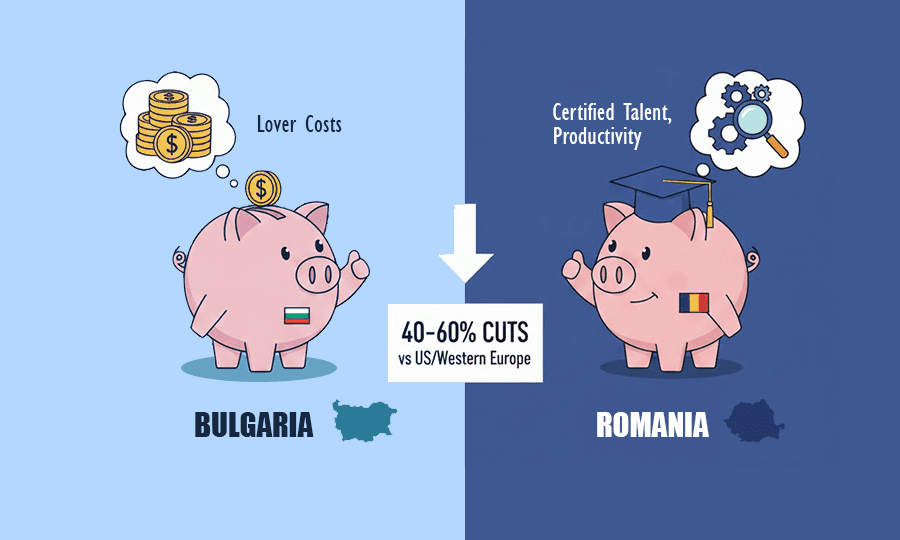 The Best Country for IT Outsourcing: Bulgaria vs Romania