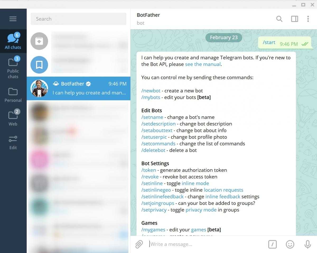 Creation of a Small Chatbot for Telegram