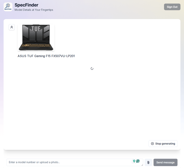 SpecFinder - Custom AI Solutions