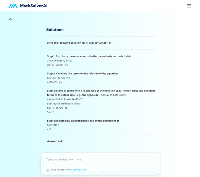MathSolverAI - AI Math Problem Solver
